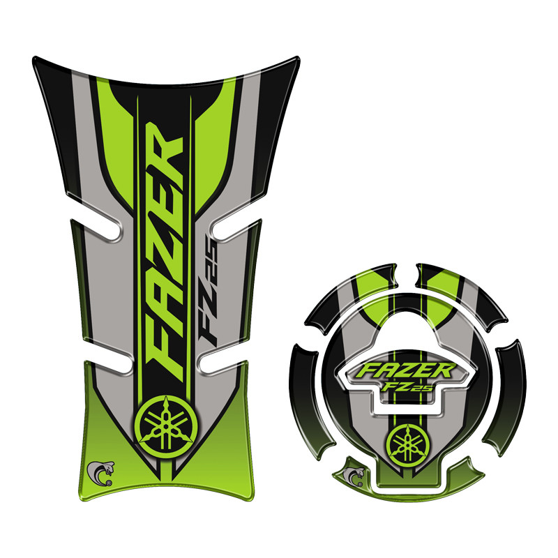 Kit Protetor Tanque e Bocal Adesivo Moto Yamaha FZ25 2023/2024 VERDE
