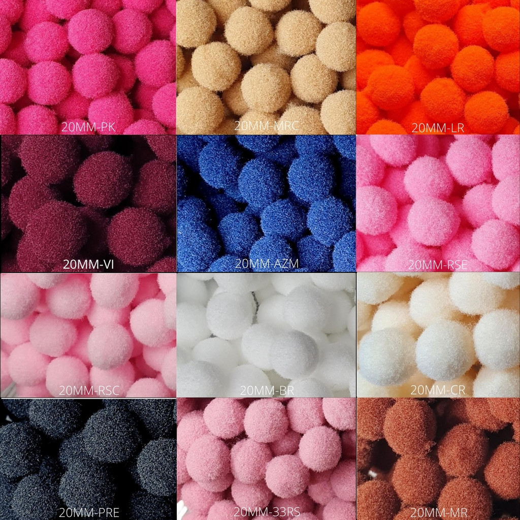 1000 Pompom Mini Bolinha para Artesanato 10mm – Cores Vibrantes e Alta Qualidade