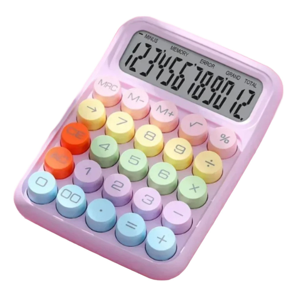 Calculadora Premium Tecla Mecânica  Duravel Rz-817 Kawaii