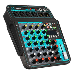 Mesa de Som 6 Canais Compacta Efeitos Phantom Power Onistek ON-MX02