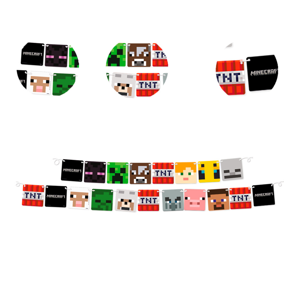 Faixa Decoração Festa Minecraft Aniversário e eventos