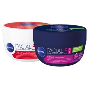 Kit Nivea Creme Facial Antissinais 100g + Creme Facial Noturno em Oferta na Shopee