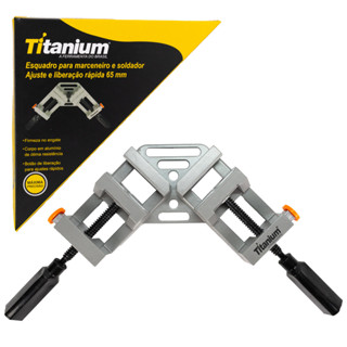 Esquadro Magnético 90º com Ajuste Rápido 65mm em Alumínio – Titanium Platina em Oferta na Shopee