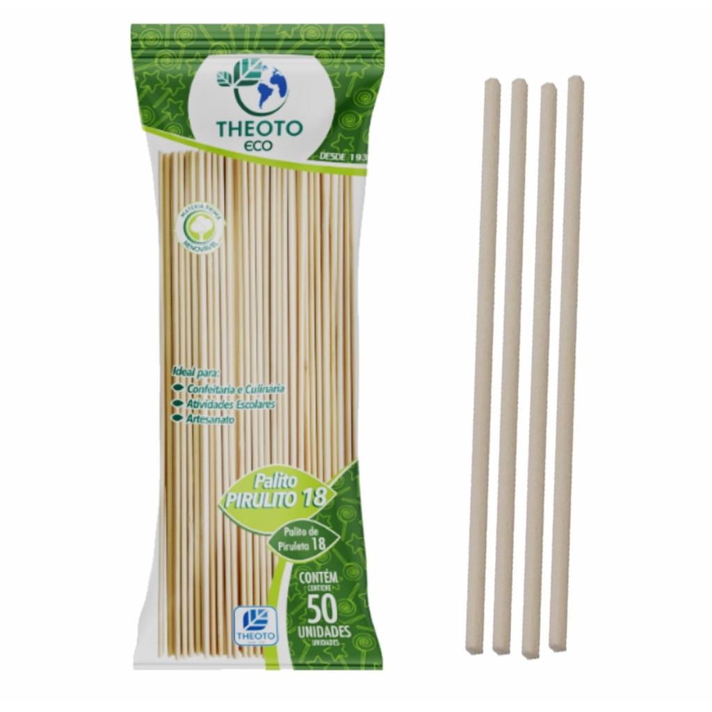 Palito de Madeira Palito de Pirulito de Bambu (9cm ou 18cm) - pão de mel de palito, Cake Pop e +