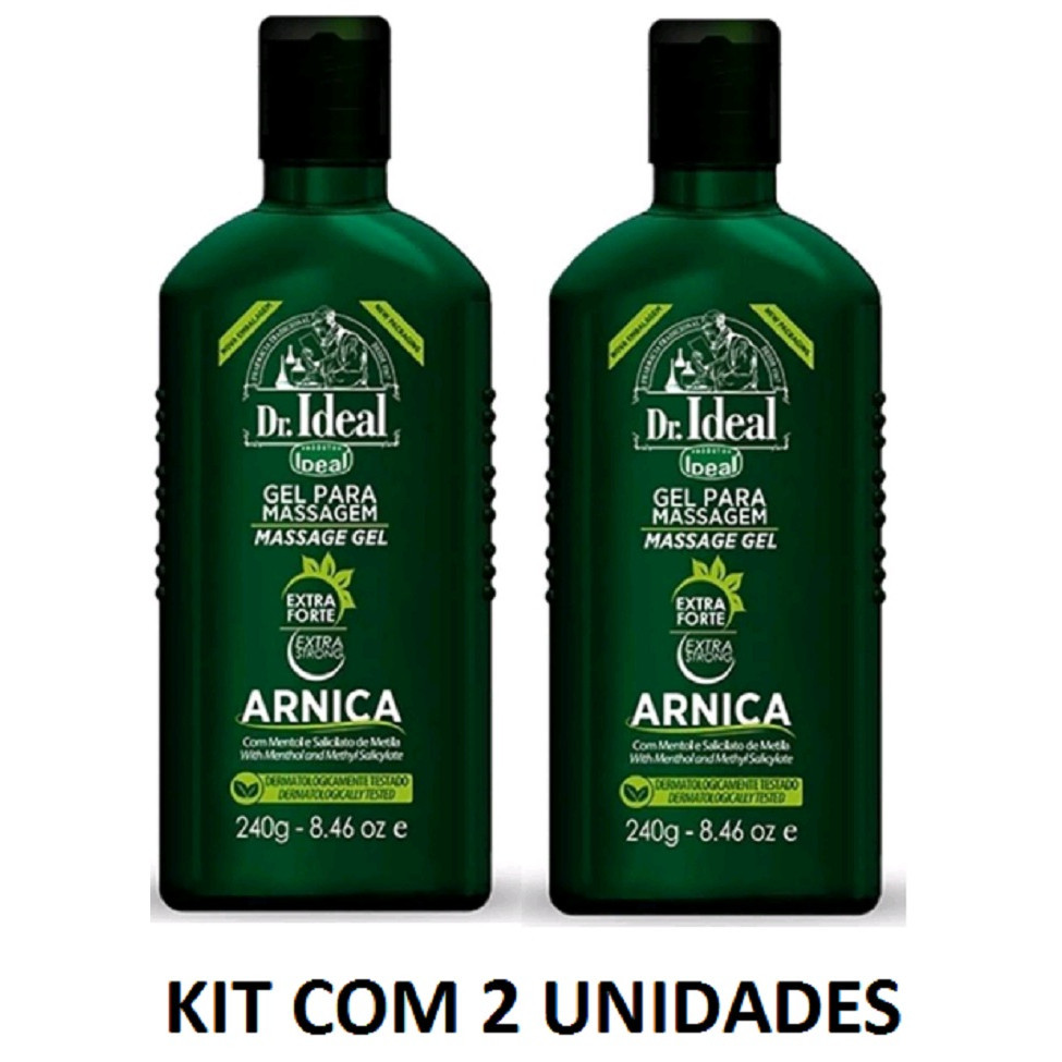 KIT COM 2 Gel Massagem Dr. Ideal Arnica Extra-forte 240g em Oferta na Shopee