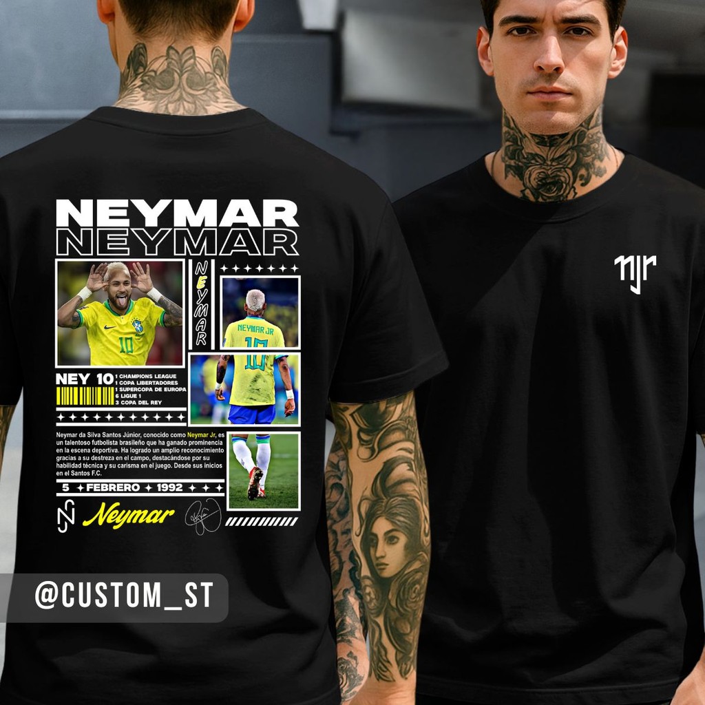Camiseta Neymar Atacante Menino Ney Idolo Futebol Craque Njr Bola Graphic Tee Vila Formosa em Oferta na Shopee