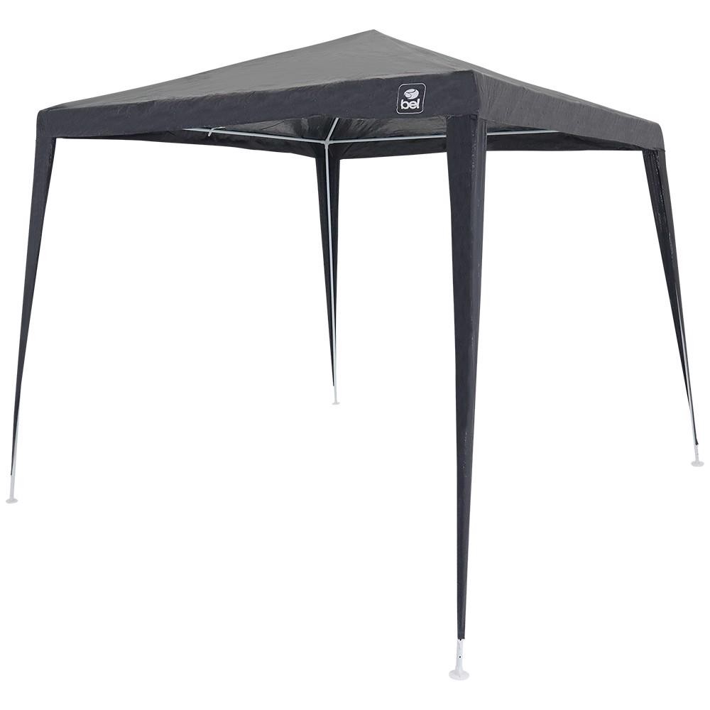 Tenda Gazebo Cinza em Poliéster Dobrável 3m x 3m BEL - Sports & Outdoors