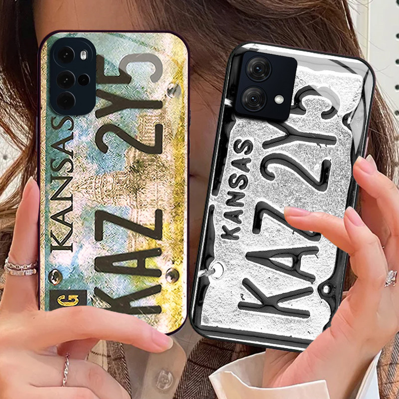 Placa De Licença Sobrenatural KANSAS KAZ 2Y5 Capa De Telefone De Vidro Temperado Para Motorola Moto G14 G24 Power G34 G5