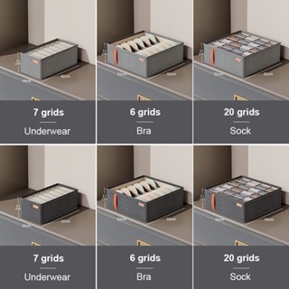 Caixa De Armazenamento De Roupas Íntimas Para Meias Compartimentos De Gaveta Caixas De Classificação em Oferta na Shopee