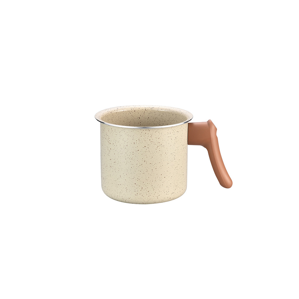 leiteira antiaderente 12cm de ceramica e aluminio bege - Oikos - Home & Living
