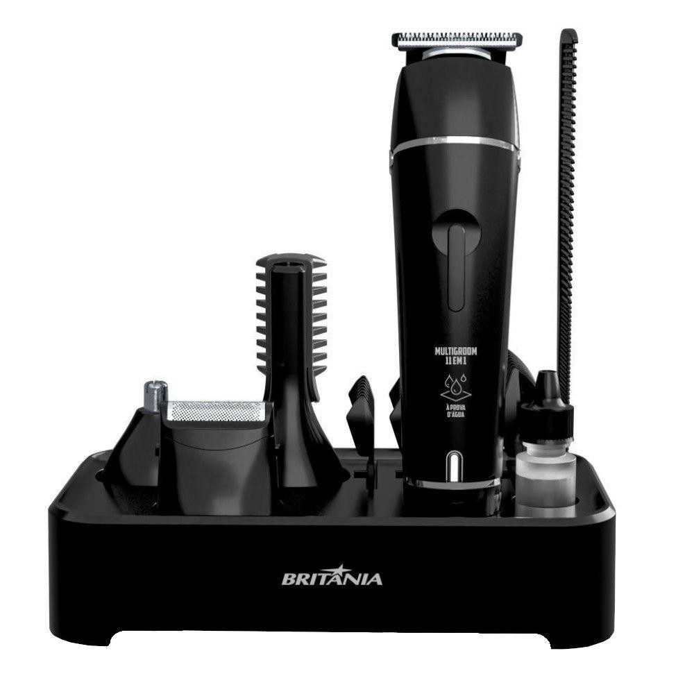 Aparador de Pelos Britânia Multigroom BAP23 A Prova D’Água Lâminas em Aço Inox 11 em 1 Bivolt em Oferta na Shopee