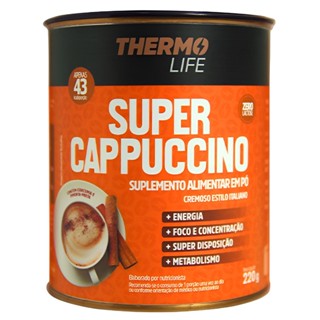 Super Cappuccino Thermo Life 220g | Energia, Foco e Sabor Inteligente em Oferta na Shopee