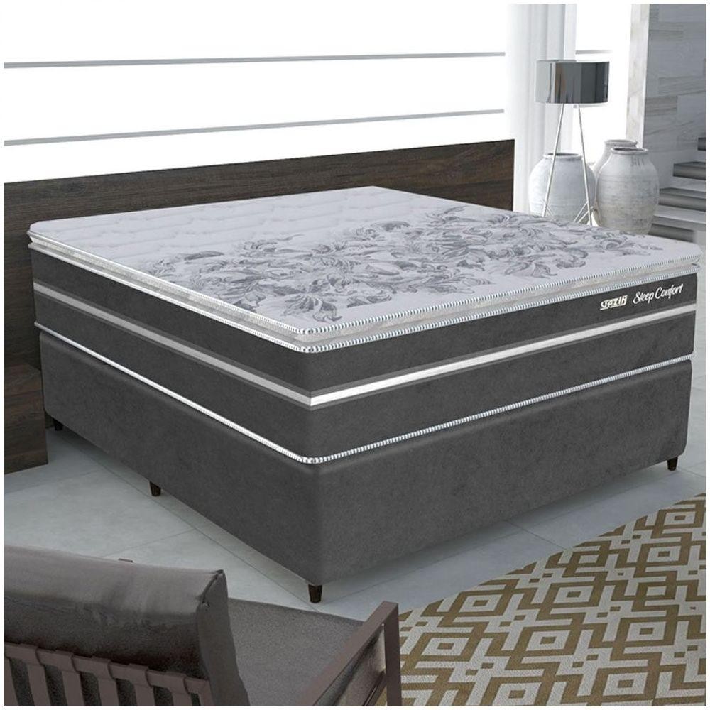 Colchão Casal Gazin Sleep Confort Mola Pock 158X198 Cm 610158/92806 Cinza em Oferta na Shopee