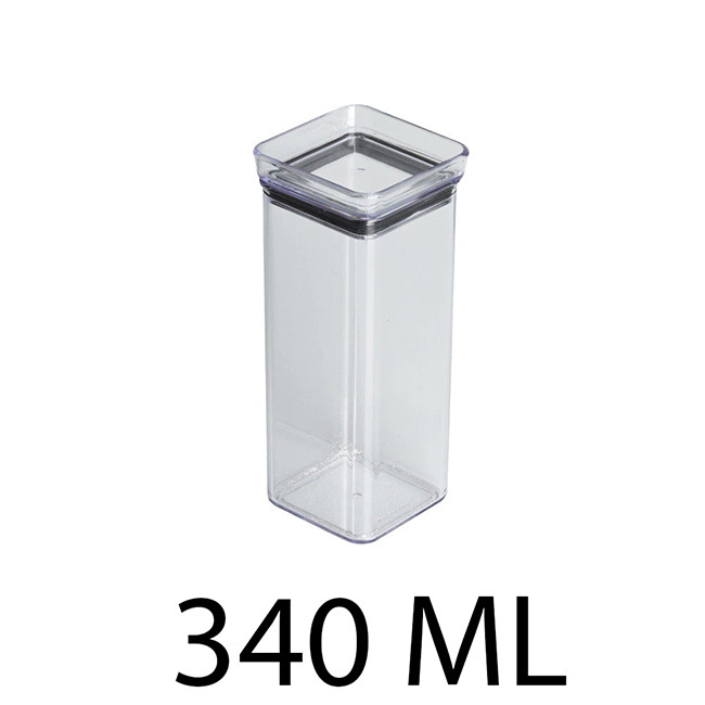 Pote Mini Herméticos Organizador Empilhável Para Temperos Lumini Retangular 340ml Cod. 1979 - Paramount