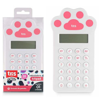 Calculadora Escritorio de Mesa e Bolso Pet Gato 8 dígitos Tris em Oferta na Shopee