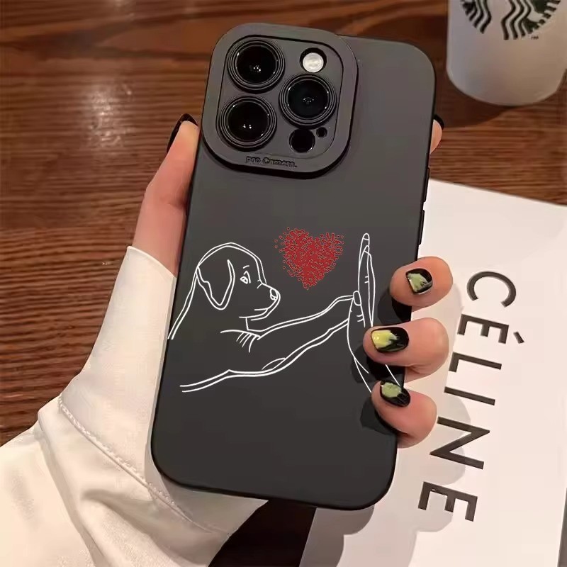 Cão Alto Cincos Amor Caso Para Samsung A16 A35 A55 A06 A54 A34 A56 A14 A05 A15 A53 A52 A32 A23 Silicone Capa