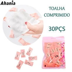 Ahania 30 Toalhas Comprimidos Compactas Desidratada E Descartável Toalha De Algodão Rosto Multiuso Para Viagem