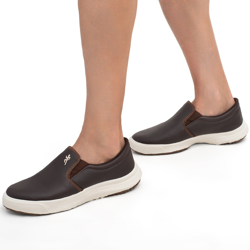 Tênis Casual Masculino Sem Cadarço Sapatênis Slip On Yate Social Calce Fácil Macio Yacht Mocassim
