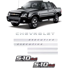 Kit Adesivos Faixas S10 Executive 4x4 Preta Turbo Eletronic