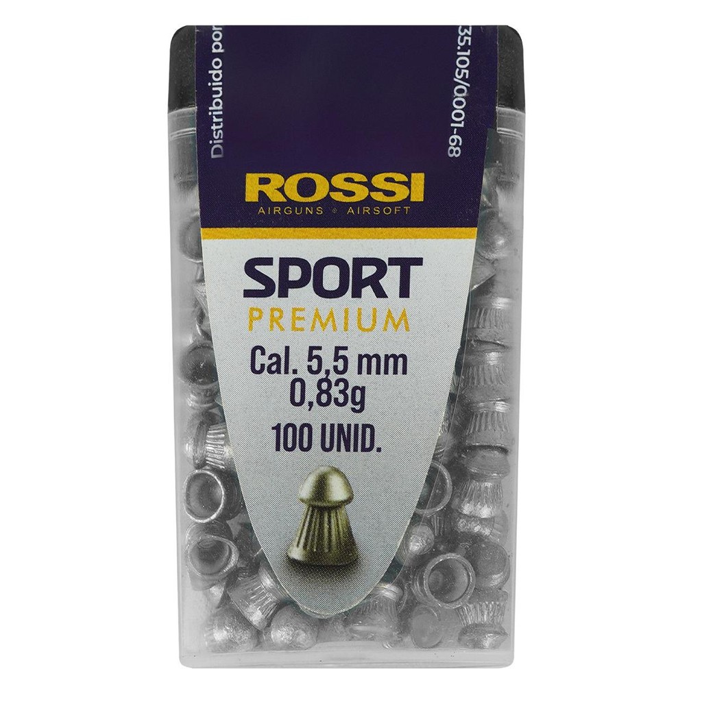 Chumbinho Carabina Pressao 5.5 Rossi Sport Premium - 100un