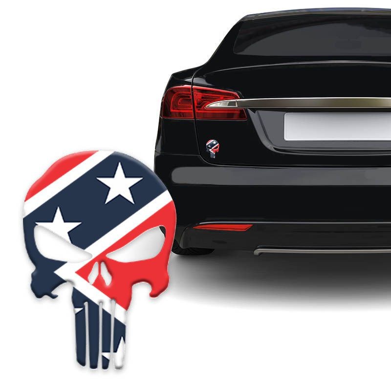 Adesivo Caveira O Justiceiro Bandeira Confederados Carro Moto em Oferta na Shopee