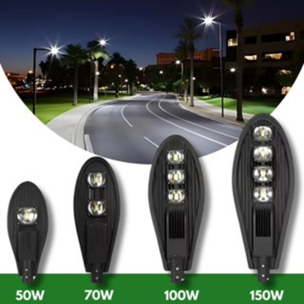 Luminária Led IP65 Poste Publica 150w 100w 70w 50w Branco Frio 6500K Pétala Preto CHENX2