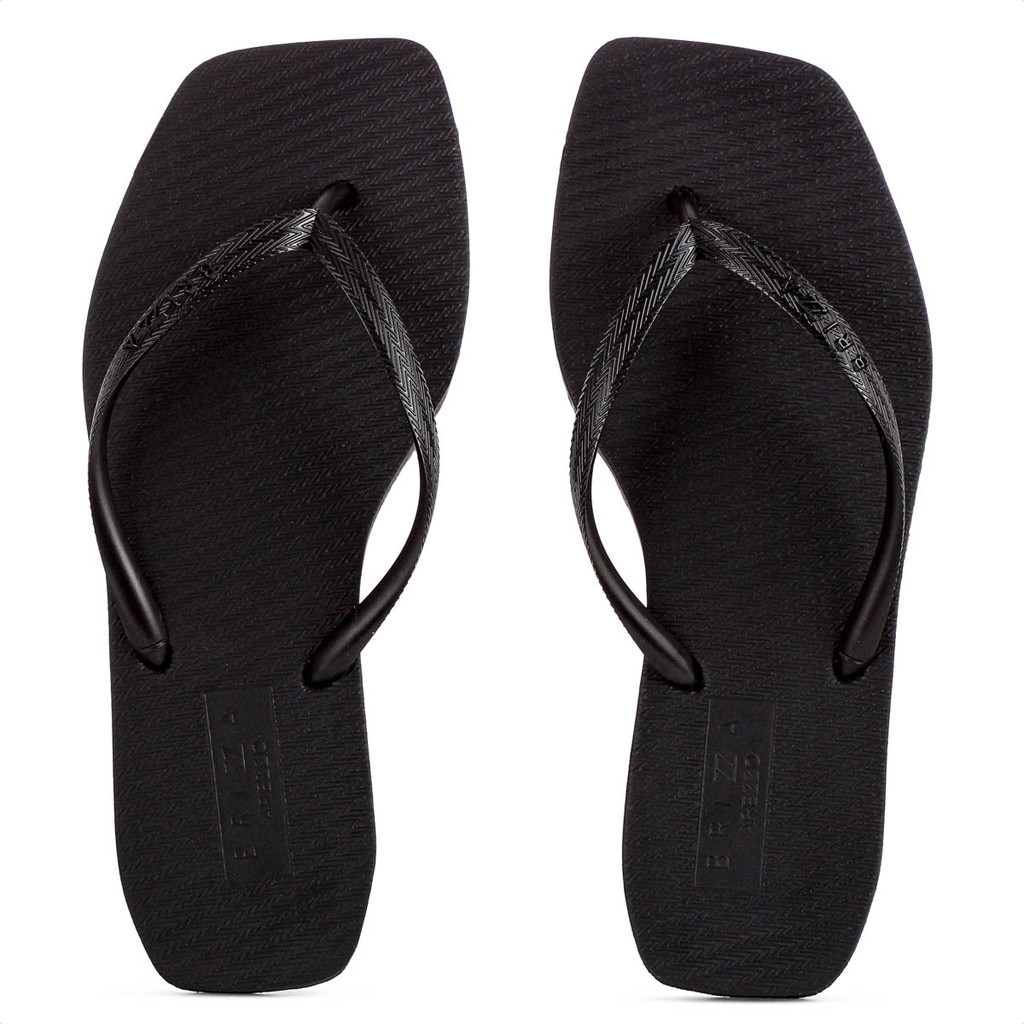 Chinelo Brizza Arezzo Bico Quadrado Preto - Feminino em Oferta na Shopee