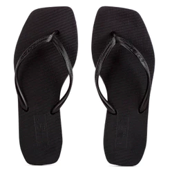 Chinelo Brizza Arezzo Bico Quadrado Preto - Feminino