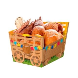 Cestinha Festa Junina Cachepot Carroça Decoração de Mesa Sertão em Oferta na Shopee