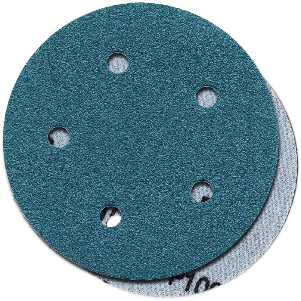 Disco de Lixa Tipo Hookit 5 Furos 125mm Grão 100 Sil