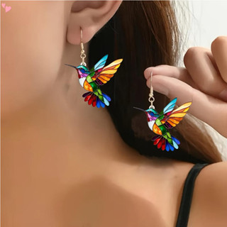 Brincos Coloridos De Beija-Flor , 2D Pássaro Para Mulheres Amantes De Pássaros em Oferta na Shopee