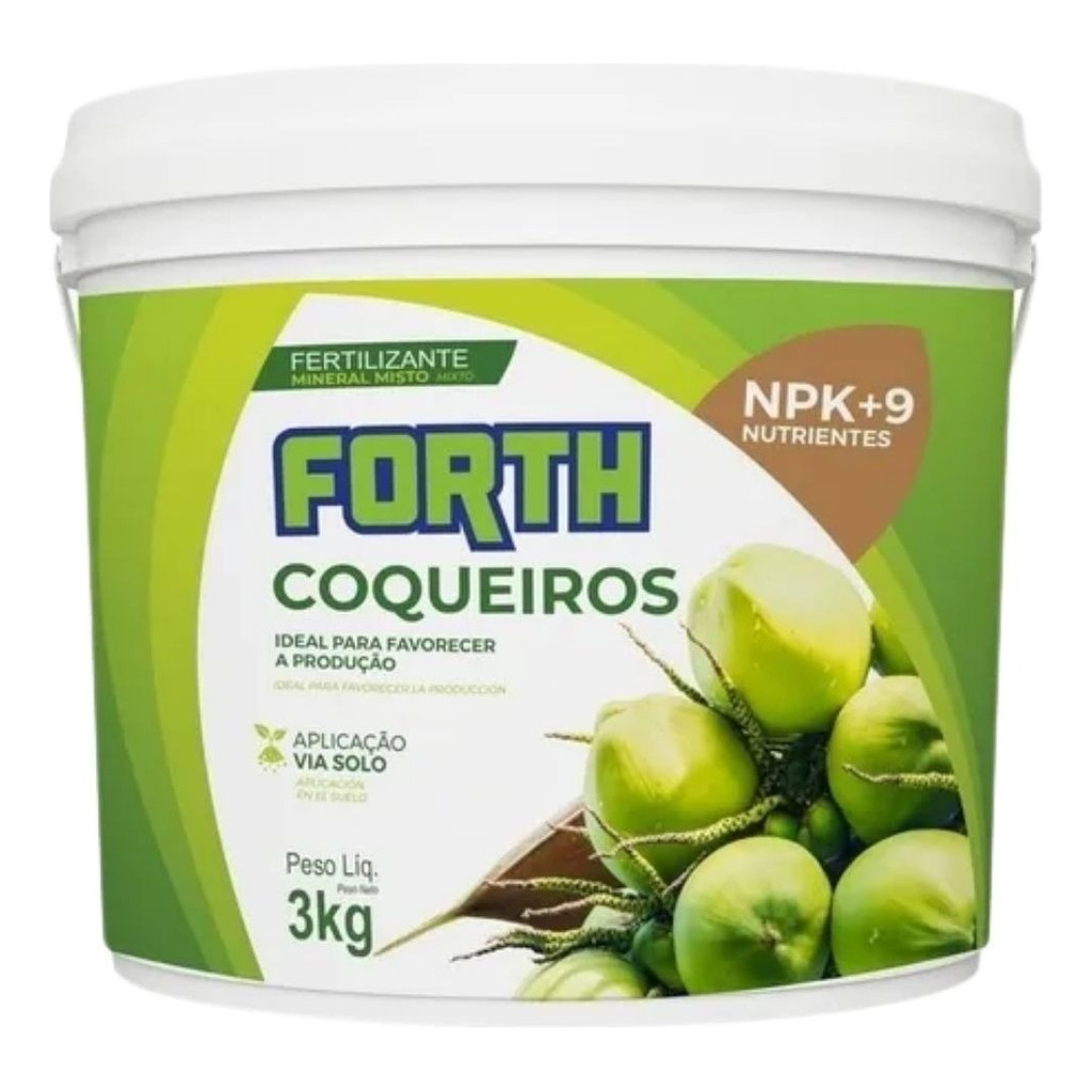 Fertilizante Adubo Completo Forth Para Coqueiros 3kg Coco Qualidade