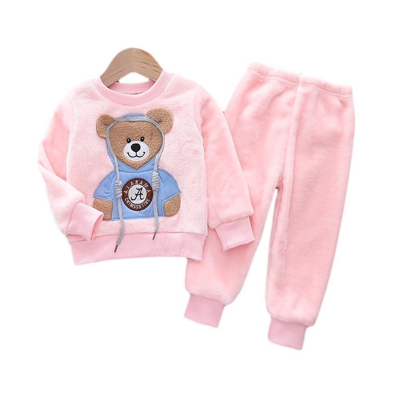Conjunto Pijama Flanela De Inverno Meninas Meninos Inverno
