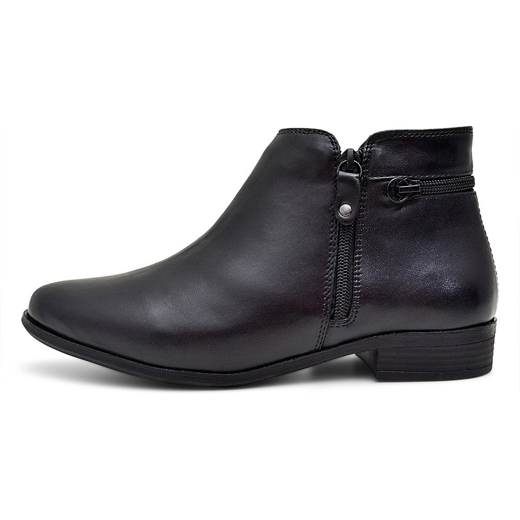Bota Feminina Casual Maya Preto Couro