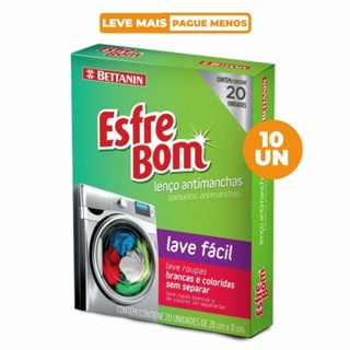 Kit Lenço Antimanchas para Lavadora 10 Caixas EsfreBom em Oferta na Shopee