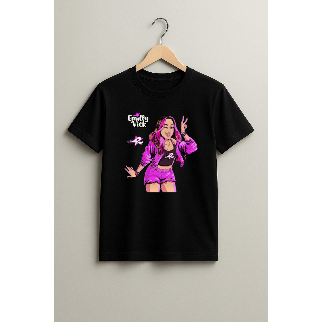 Camisa Emilly Vick 2025 Infantil & Juvenil Camiseta 100% Algodão Premium em Oferta na Shopee