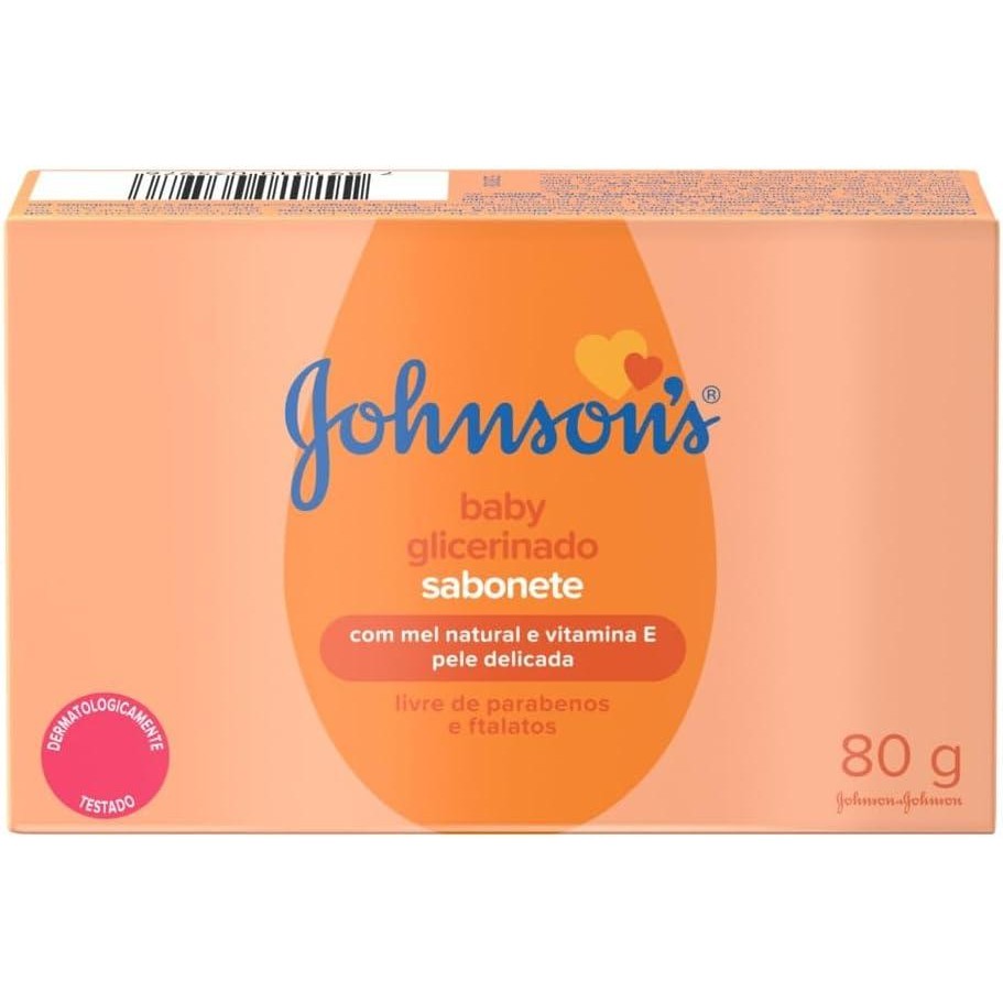 Kit C/ 2 Johnson's Baby Sabonete De Glicerina Em Barra 80g