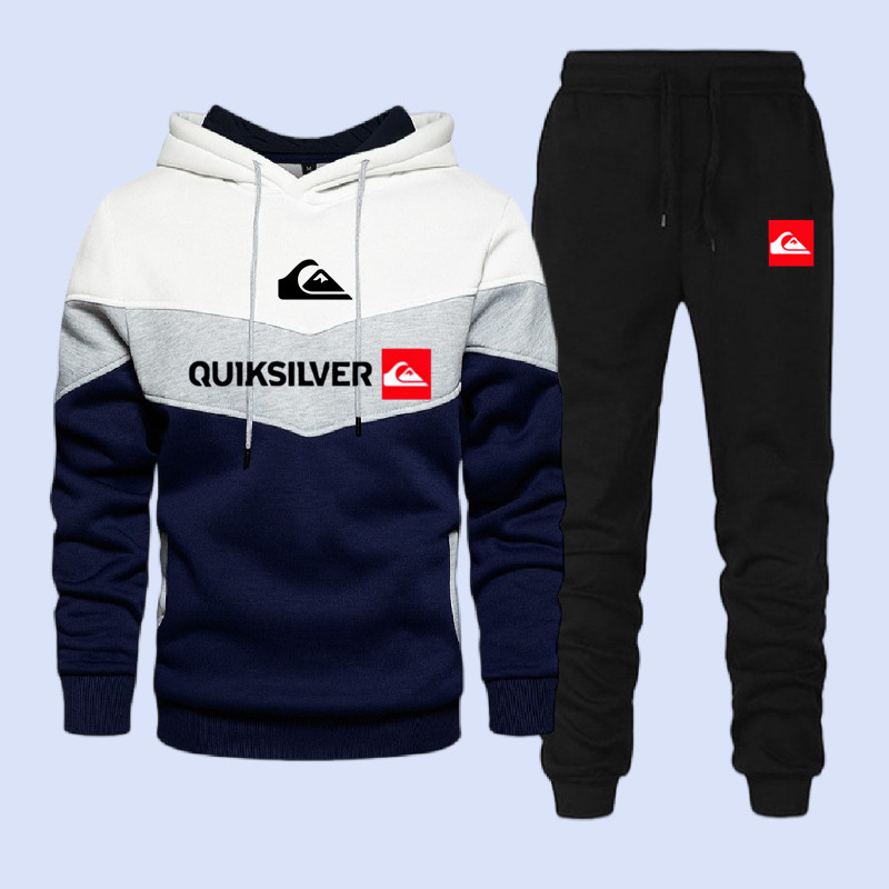 Conjunto Masculino Com Capuz E Calça Estampado Patchwork