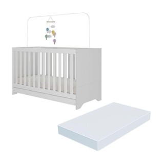 Berço 3 em 1 vira cama com Colchão Incluso Elza Multimóveis MP4305 em Oferta na Shopee