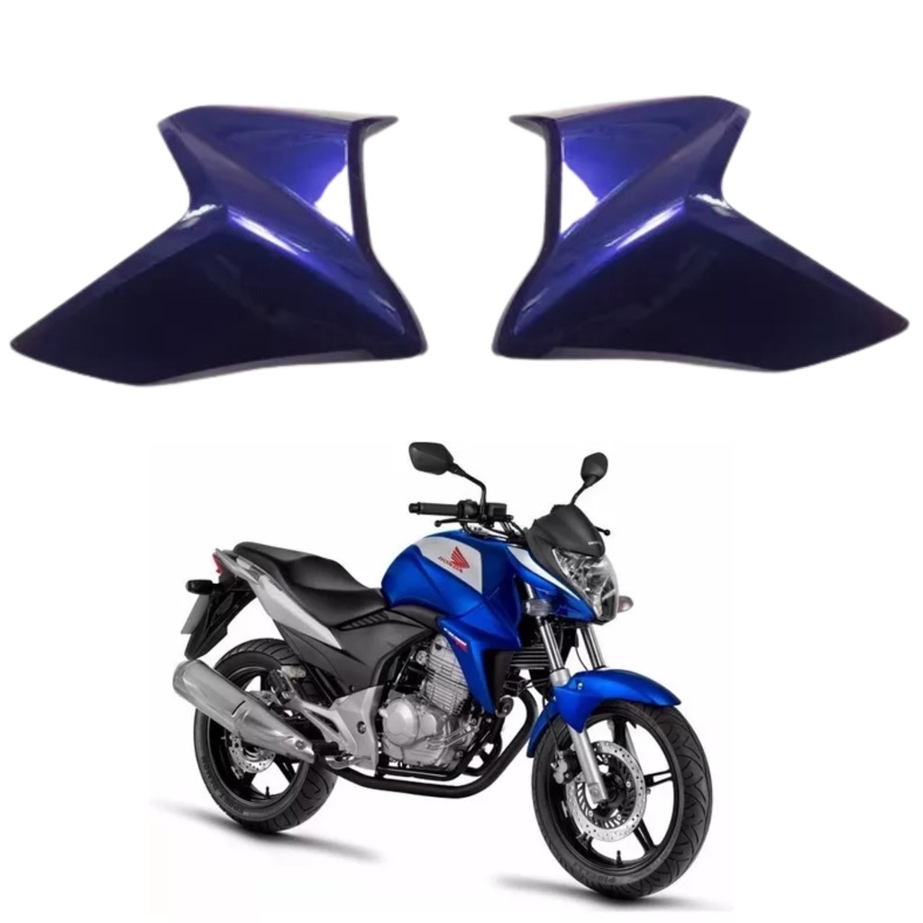 Kit Par Carenagem Aba Aleta Guia Ar Tanque Azul Brilho Cb300r 2014 Edição Especial PARAMOTOS HONDA