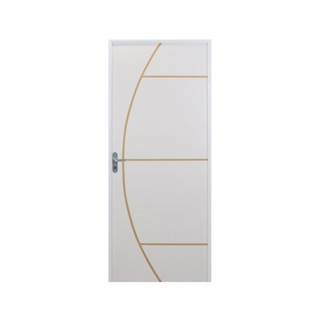 Kit Porta de Madeira Decorada 212x65cm com Batente de Aluminio 3,6cm Gáucha MGM Branco em Oferta na Shopee