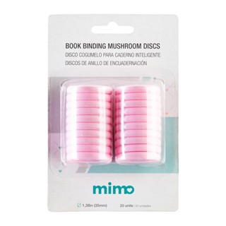 Disco Cogumelo para Caderno Inteligente Rosa Chiclete Mimo - 35 mm - 20 Unids em Oferta na Shopee