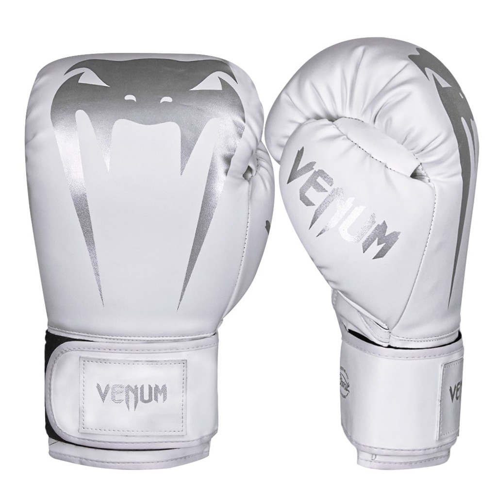 Luva Venum Giant Full Logo Pro White Silver em Oferta na Shopee