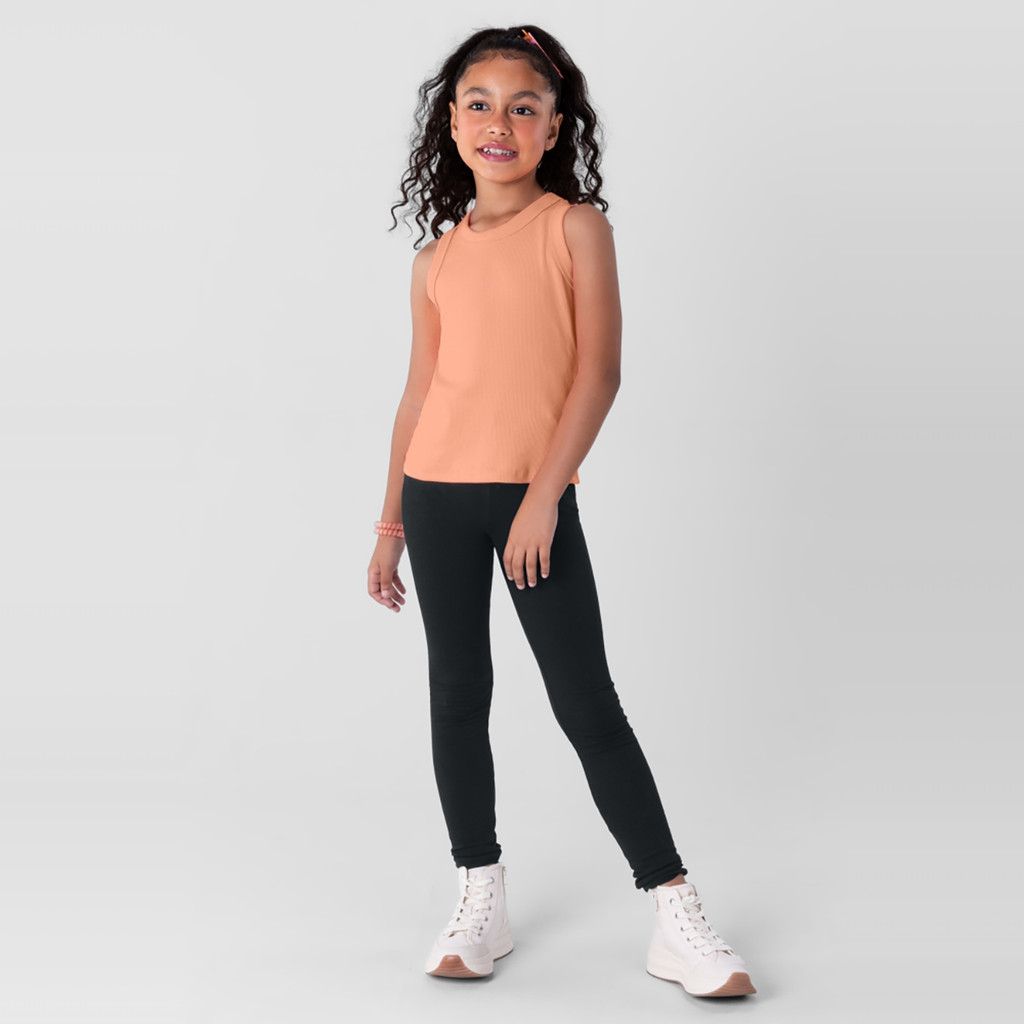 Calça Legging Básica Infantil Menina Em Cotton Brandili - Baby & Kids Fashion