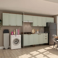 Cozinha Completa Iluminata 12 Portas 3 Gavetas 100% MDF - GenialFlex