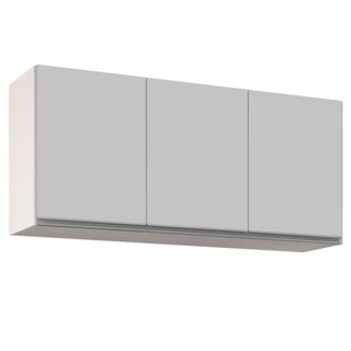 Armário Aéreo 120cm 3 Portas Virgínia Branco - Lumil Móveis em Oferta na Shopee