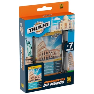 SUPER TRUNFO MONUMENTOS DO MUNDO GROW 32 CARTAS ALTURA VISITANTES PONTOS TURÍSTICO PERGUNTA VIAGEM em Oferta na Shopee