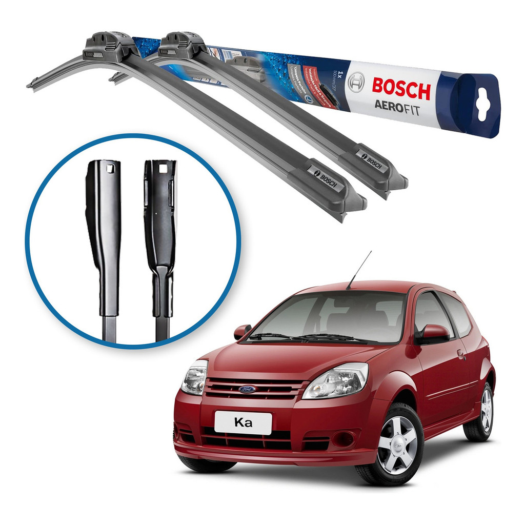 Par de Palhetas Limpador Parabrisa Aerofit Original Bosch Ford Ka 2010 a 2013 em Oferta na Shopee