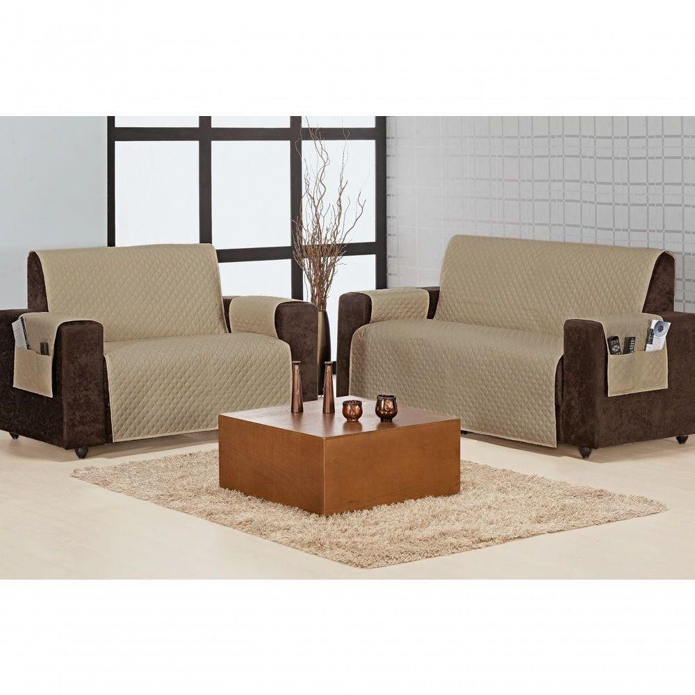 Protetor De Sofa Home 3 E 2 Lugares - Bege - Home & Living