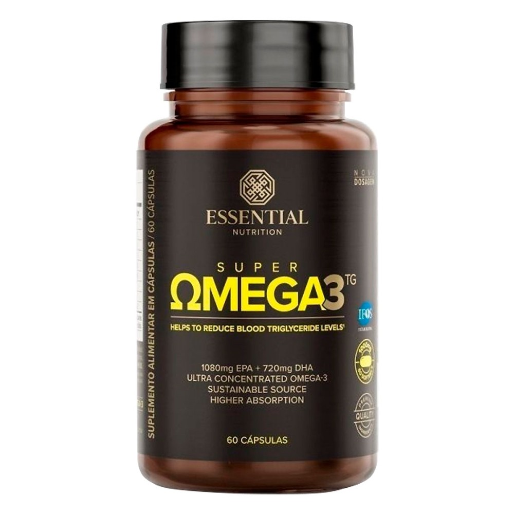 Super Omega 3 Tg 1000mg Essential Nutrition 60 Cápsulas em Oferta na Shopee